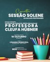 Câmara fará sessão solene em homenagem a professores