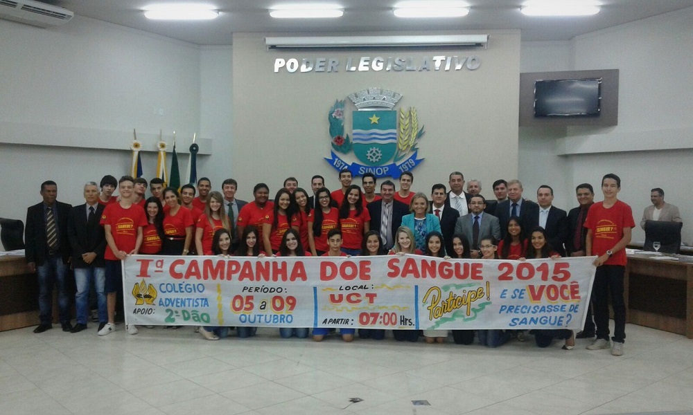 Vereadores apoiam campanha para doação de sangue, promovida por estudantes